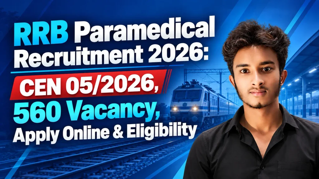 RRB Paramedical Recruitment 2026 CEN 05/2026 560 Vacancy Apply Online Eligibility author image