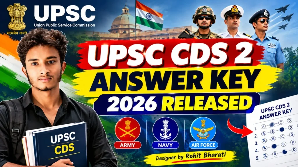 UPSC CDS 2 Answer Key 2026 Released: PDF Download, Objection & Result