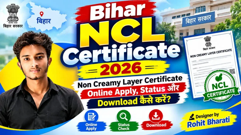 Bihar NCL Certificate 2026 – Non Creamy Layer Certificate Online Apply, Status Check और Download