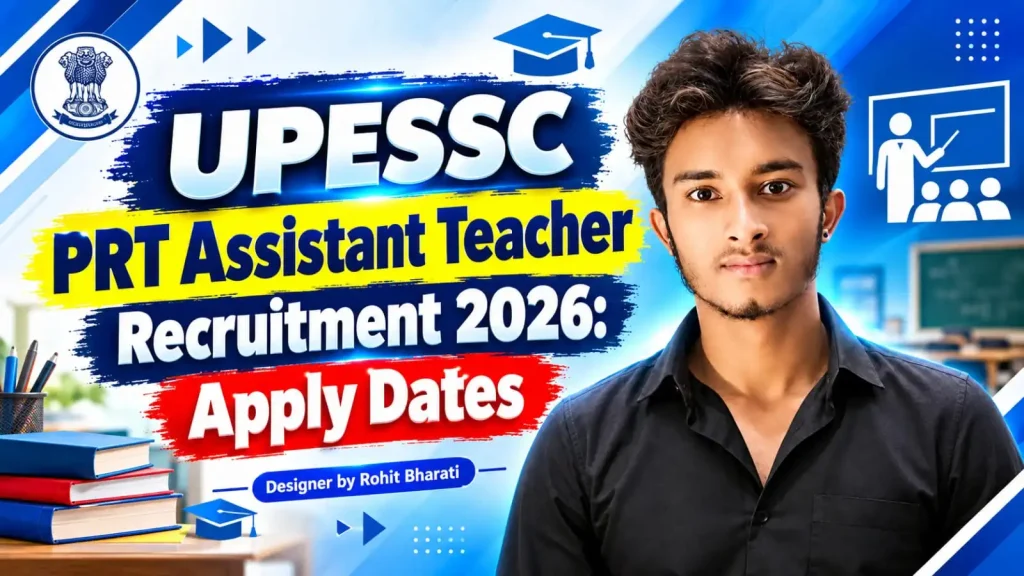 UPESSC PRT Assistant Teacher Recruitment 2026 Apply Online, Eligibility and Apply Dates